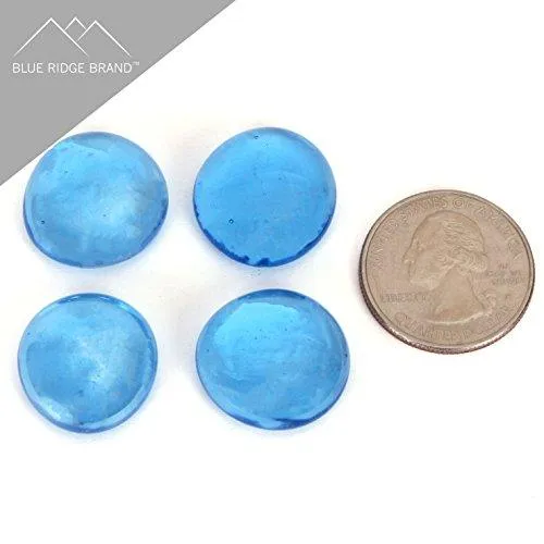 Blue Ridge Brand Fire Pit Glass - Light Blue Reflective Fire Glass Beads 3/4" - Reflective Fire Pit Glass Rocks - Blue Ridge Brand™ Reflective Glass Beads for Fireplace and Landscaping 3, 5, 10, 20, 50 Pounds, photo 3 of 6