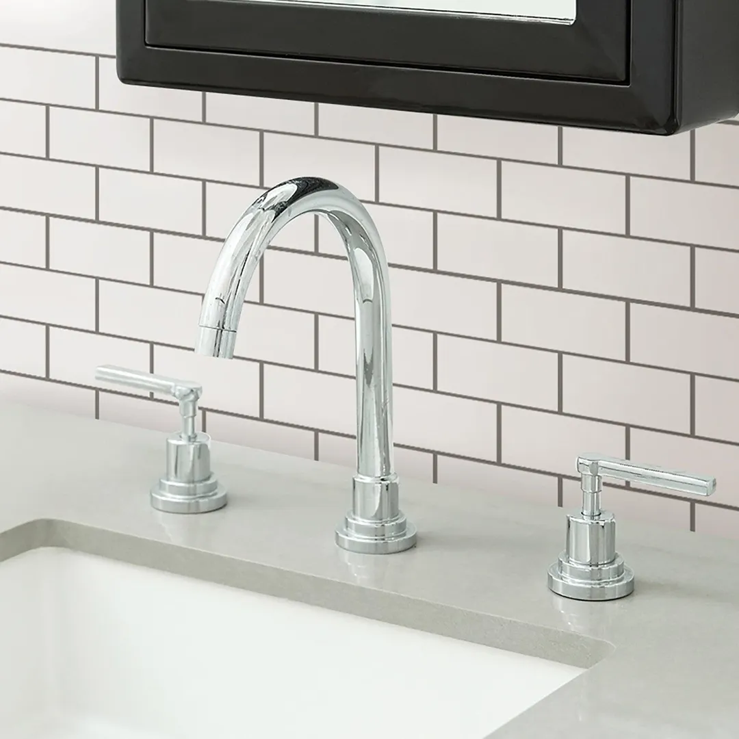 InHome Subway Tile 10 in. x 10 in. Peel and Stick Resin Backsplash Tiles (4-Pack), photo 3 of 8