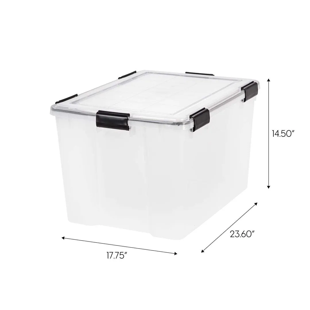 IRIS WEATHERTIGHT 11.75 in. H X 15.75 in. W X 19.7 in. D Stackable Storage Box, photo 4 of 5