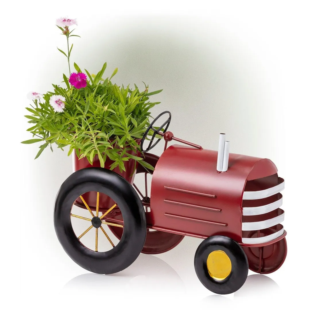 Alpine Corporation Small Metal Outdoor Flower Planter with Stand, photo 9 of 11