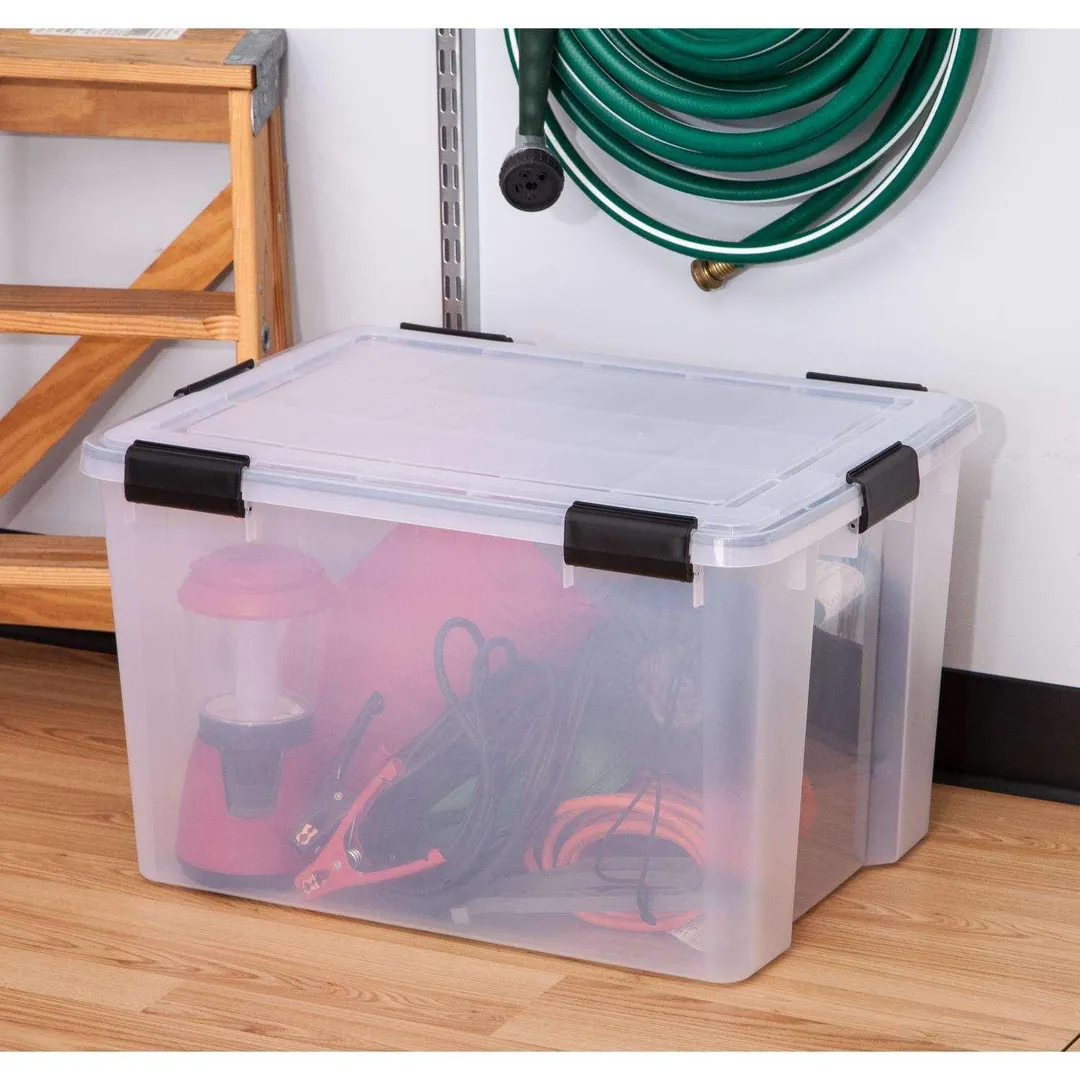 IRIS WEATHERTIGHT 11.75 in. H X 15.75 in. W X 19.7 in. D Stackable Storage Box, photo 2 of 5