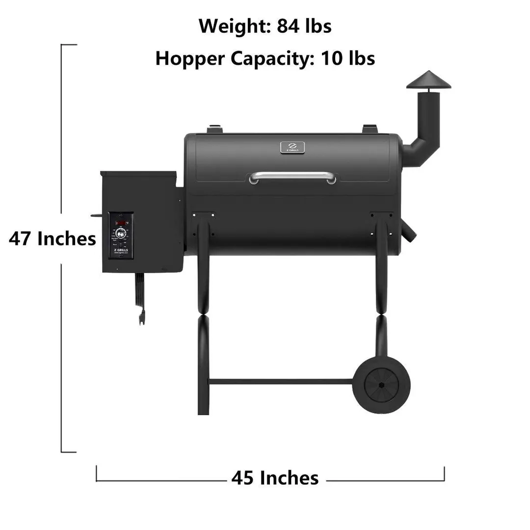 Z GRILLS ZPG-550B 2020 Upgrade Model Wood Pellet Grill & Smoker 6 in 1 BBQ Grill Auto Temperature Control, 550 sq Inch Deal, Black, photo 5 of 11