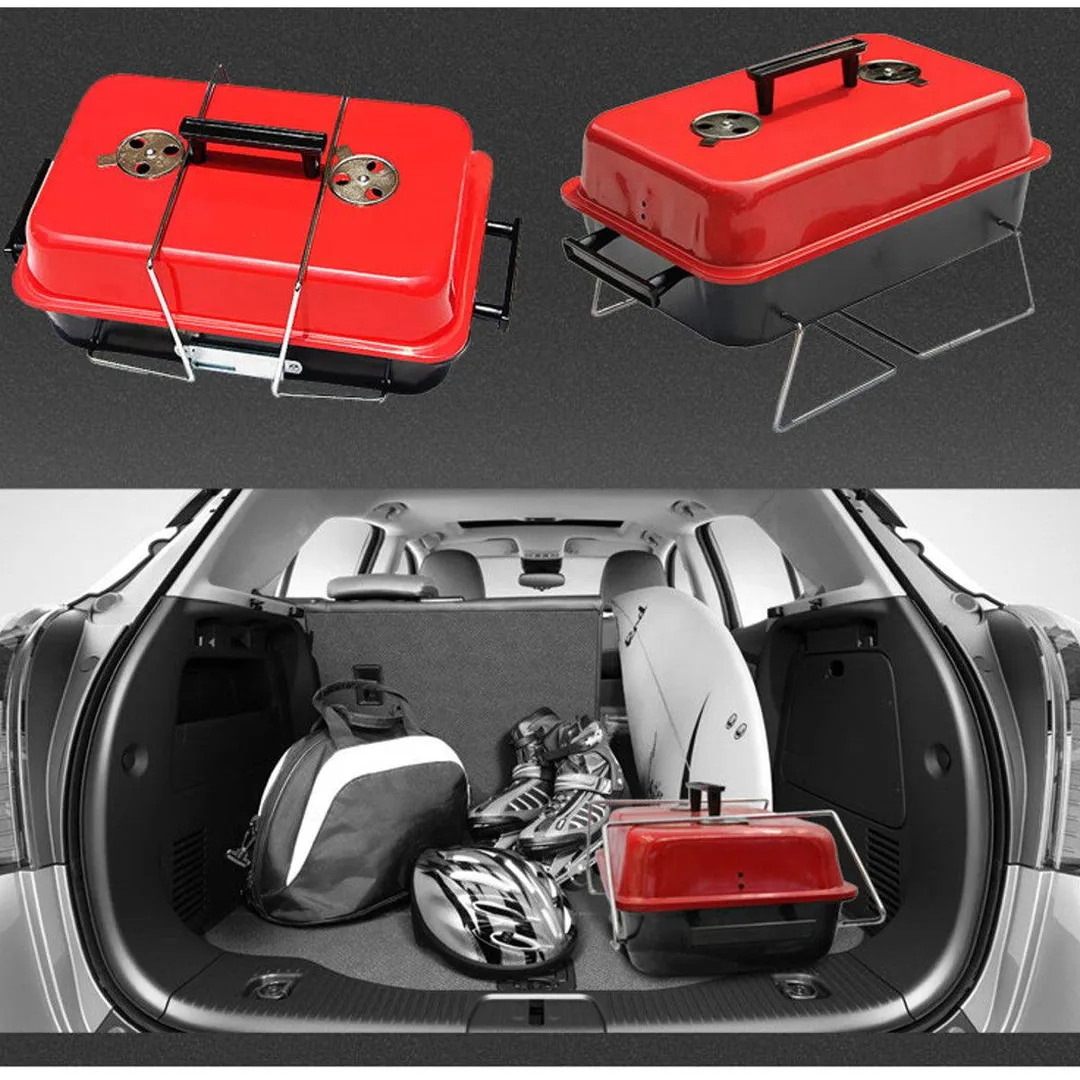 Portable Barbecue Charcoal Grill BBQ Stainless Indoor Outdoor Cooking Grill Set, photo 2 of 9