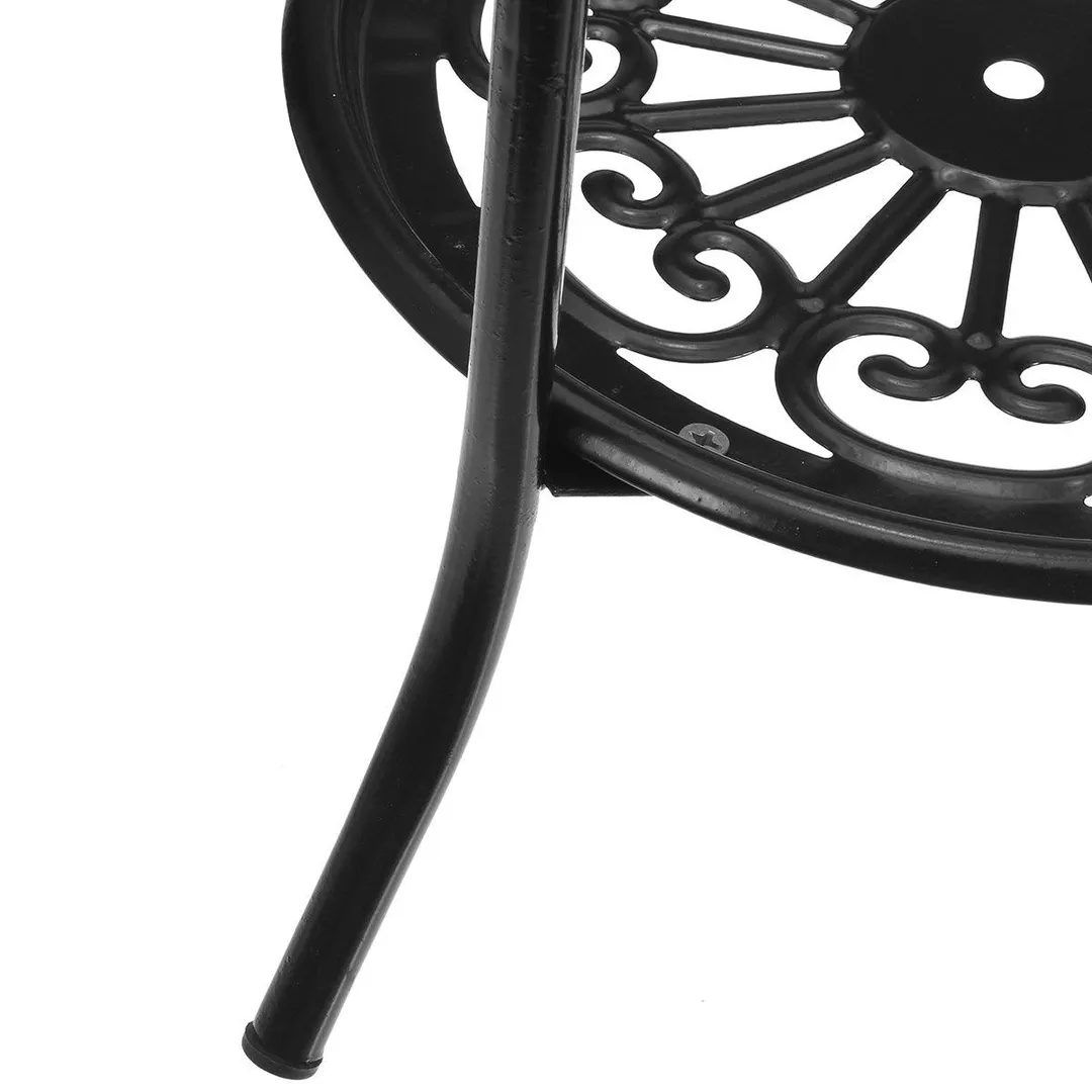 2-Tier Elegant Metal Plant Stand Shelf Flower Pot Rack Holder Indoor Outdoor Black White, photo 6 of 7