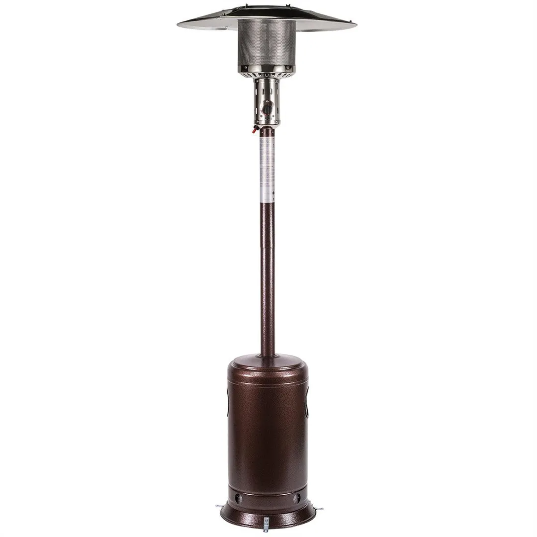 XtremepowerUS Garden Outdoor Patio Heater Propane Standing 48,000 BTU Propane Gas Auto Tilt CSA, Hammered Bronze, photo 2 of 7