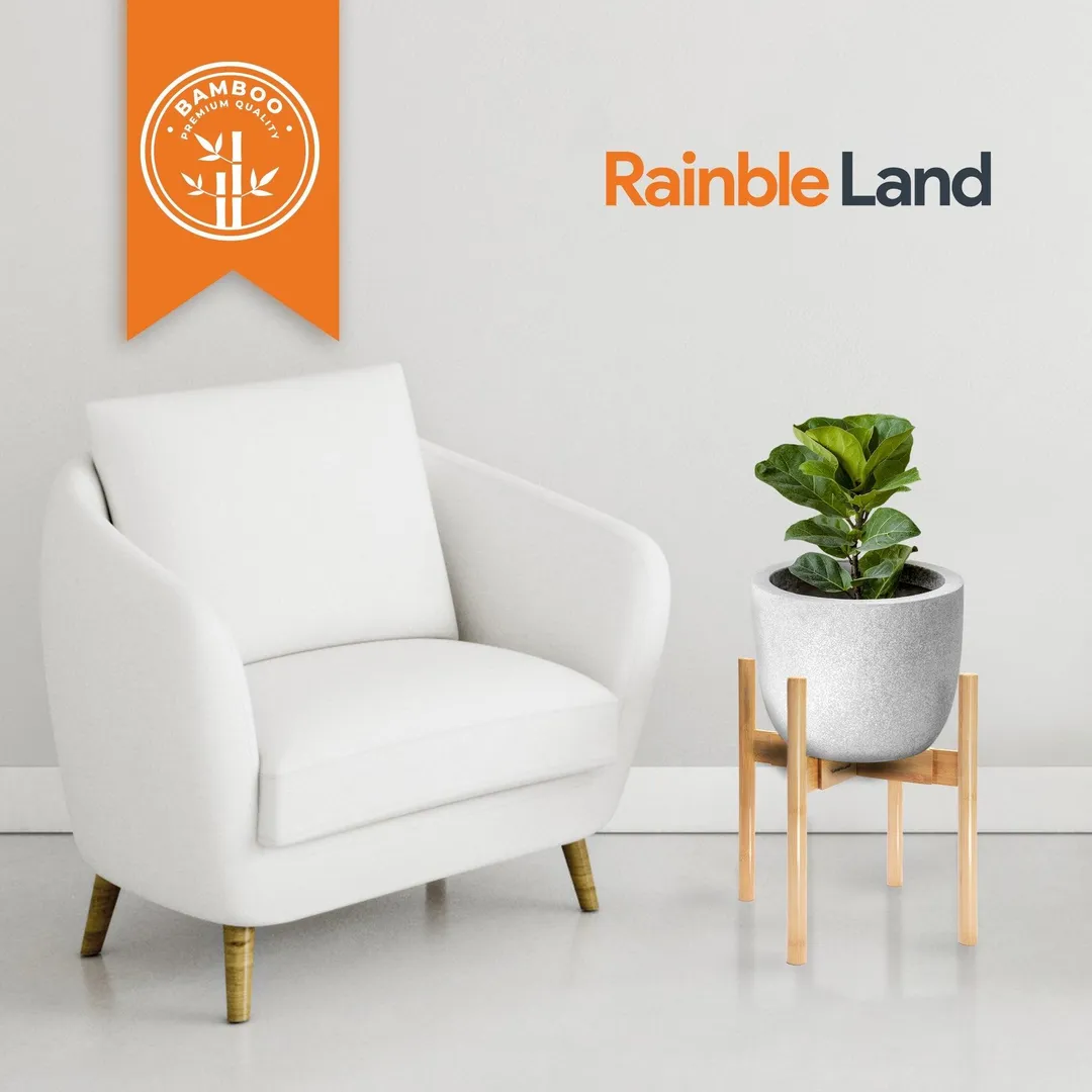RainbleLand Indoor Plant Stand - Adjustable Tall Plant Stand - Indoor Planter Stand - Mid Century Modern Plant Stands Indoor, photo 3 of 6
