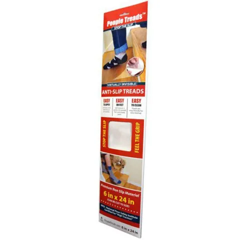 6 in wide · 24 in long Unfinished Clear Vinyl Stair Tread