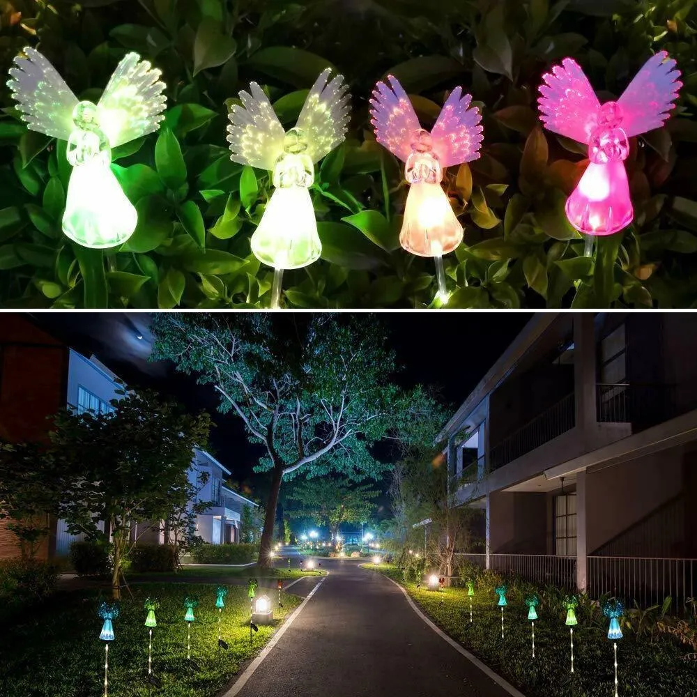Willstar Christmas Outdoor Garden Light Angel Stake Lights Lawn LED Solar Smart Garden Xmas Party Decor Lamp, photo 3 of 6