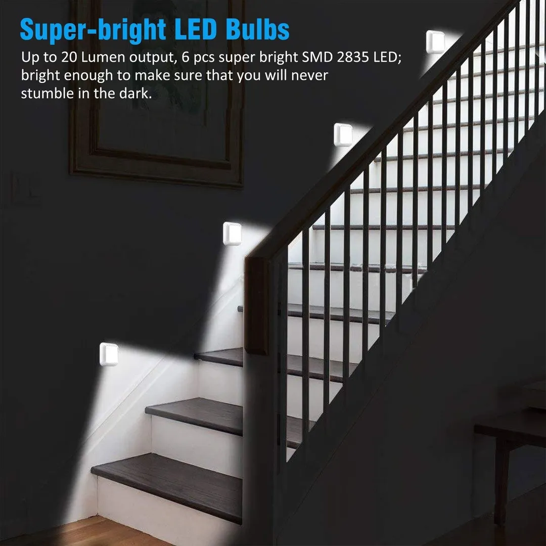 EEEKit 3/1Pcs LED Motion Sensor Light Battery Operated, Stick-on Closet Lights, Automatic Night Safety Lamp for Hallway Stair Step Cabinet Kitchen Garage Bathroom, Wireless Wall Lamp for Home Indoor, photo 3 of 10