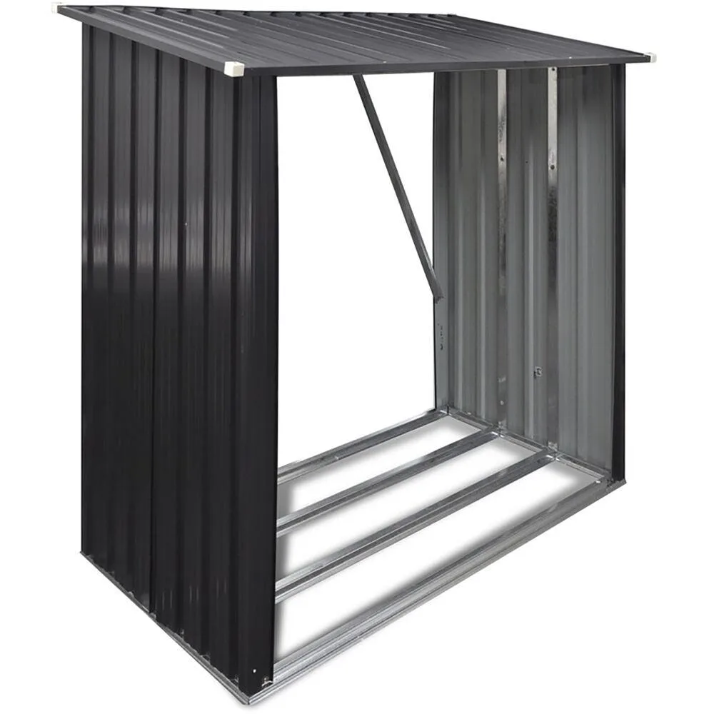 Hanover Indoor/Outdoor Galvanized Steel Firewood Storage Rack Holds up to 55 CU. FT. of Stacked Firewood, photo 3 of 9