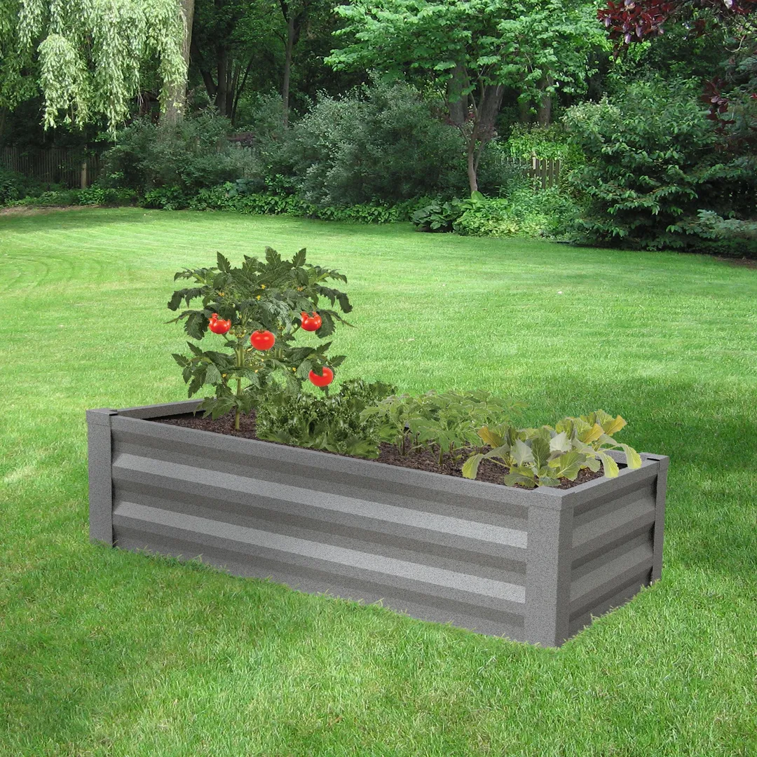 Greenes Fence Powder-Coated Metal Raised Garden Bed Planter 24" W x 48" L x 10" H, photo 2 of 2