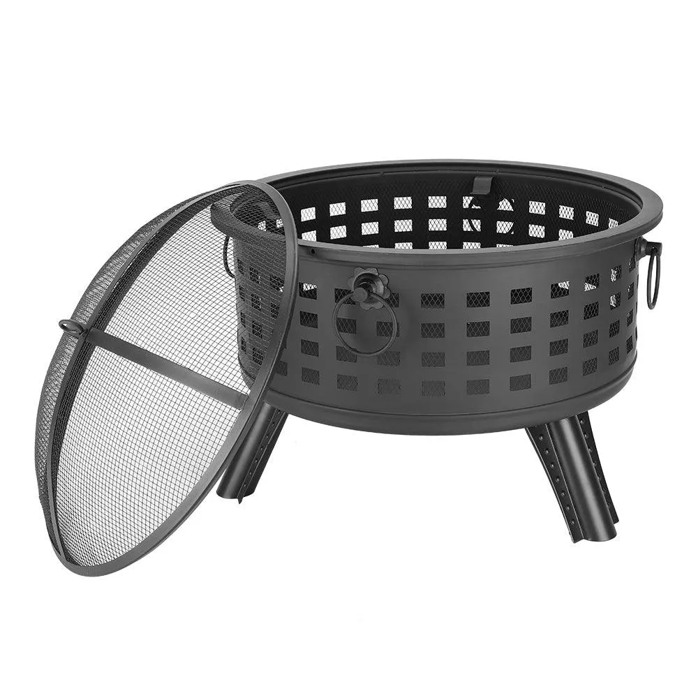 HEMU FASHION 26" Fire Pit Hex Shaped Home Garden Outdoor Firepit Backyard Patio Firebowl Wood Burning Fireplace, photo 6 of 11