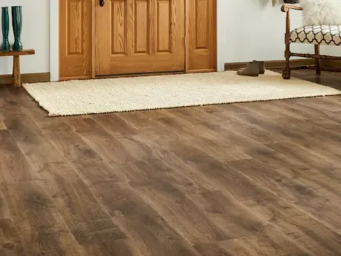 Defense+ 7.48 in. W Hoboken Oak Waterproof Laminate Wood Flooring