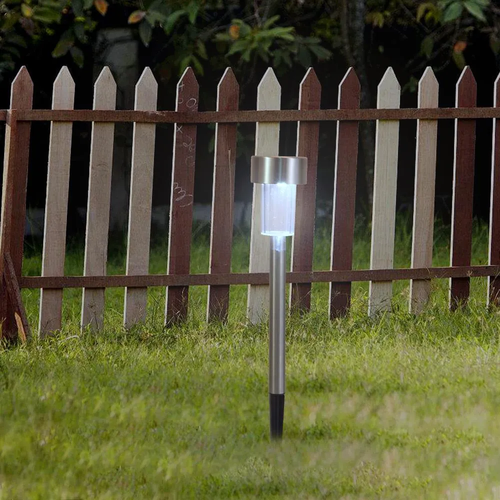 UBesGoo 24PCS Landscape Garden Yard Path Lawn Stainless Steel LED Solar Power Waterproof Light White Color Changing With Spikes, photo 11 of 11