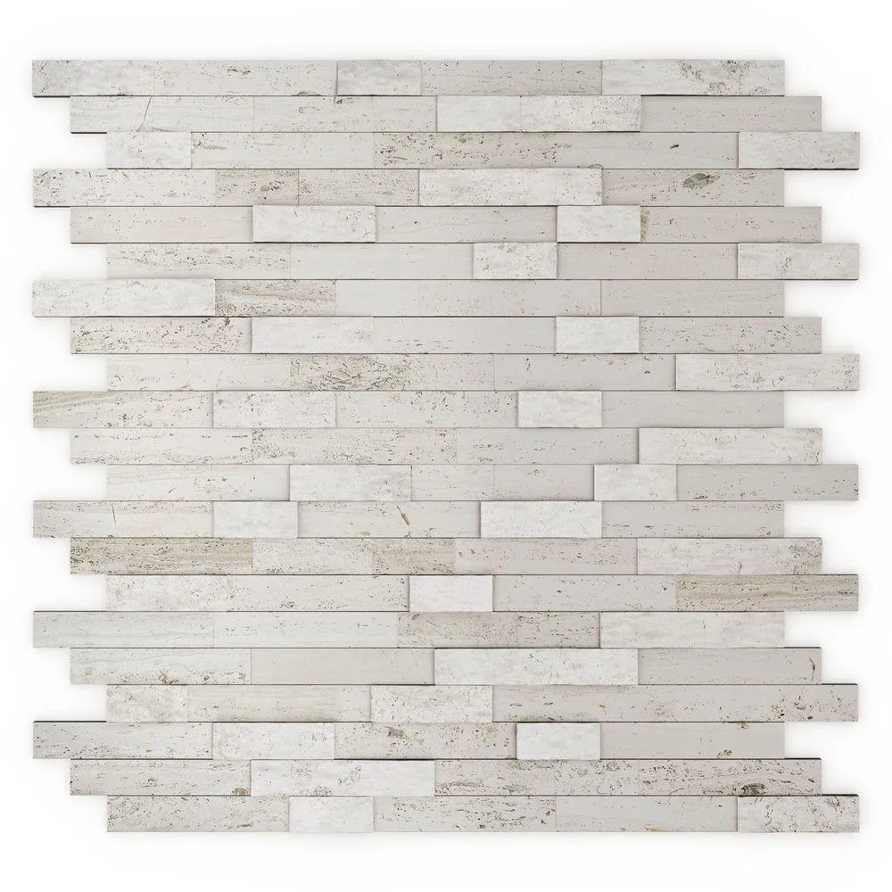 Inoxia SpeedTiles Bengal Brown 11.77 in. x 11.57 in. x 8 mm Stone Self-Adhesive Wall Mosaic Tile (11.4 sq. ft. / case), photo 12 of 23