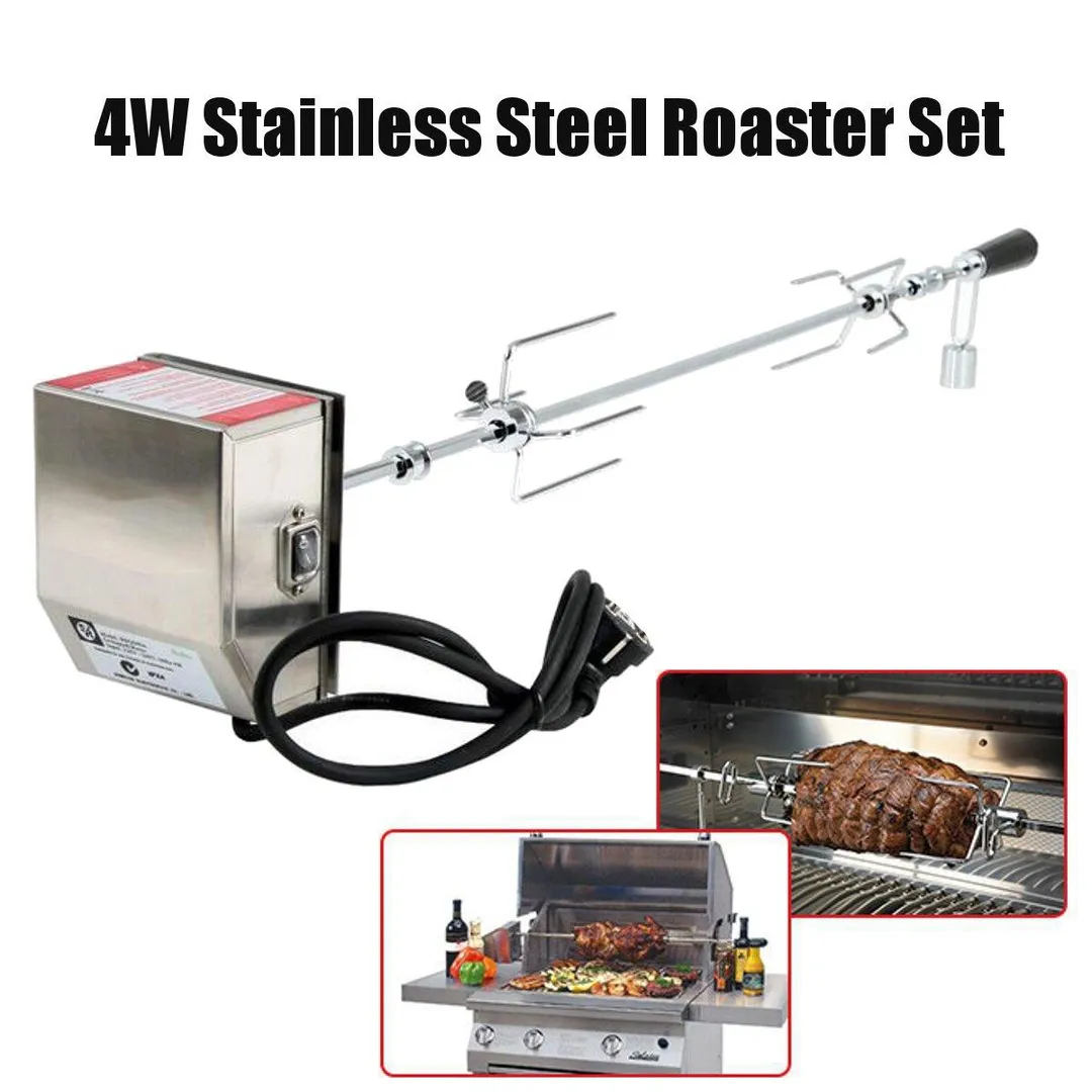 110V Heavy Duty Universal Grill Replacement Rotisserie Kit, Stainless Steel Electric Motor for Lambs Small Piglets Chickens Camping Outdoor Indoor, photo 2 of 7