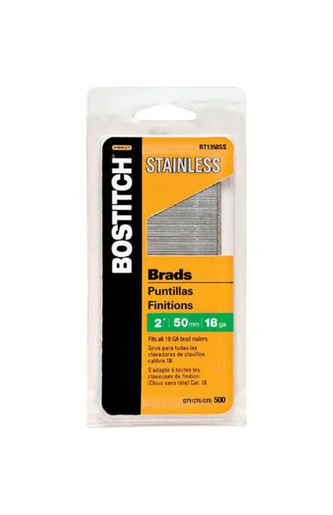 18 Ga. X 2 in. L Galvanized Steel Brad Nails 500 pk