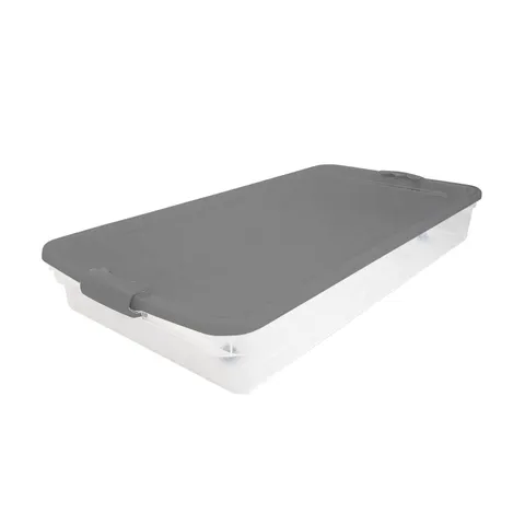 Homz Latching 6-1/8 in high · 40 in wide · 20 in deep Stackable Storage Box