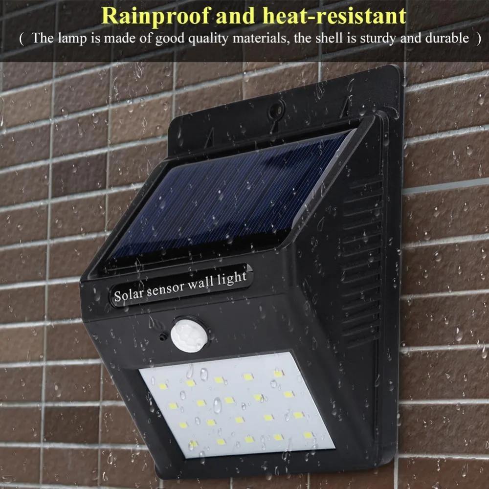LAFGUR 2 Pack Solar Lights Outdoor Waterproof Wall Light 20 LED Flood Lighting Motion Sensor Auto On/Off Porch Lights for Patio Deck Yard Step Garden, photo 5 of 10