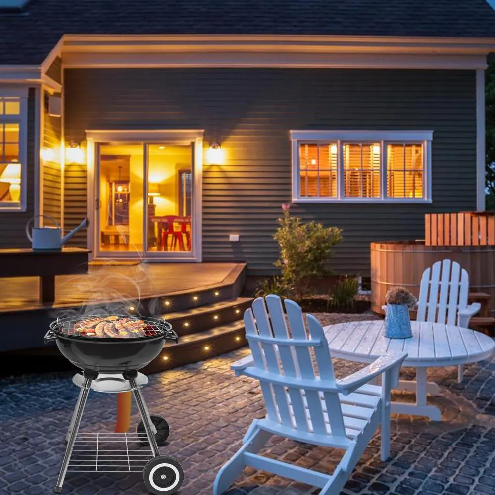 Ktaxon Portable Steel Charcoal Grill BBQ Grill Spherical Design Black, photo 9 of 9