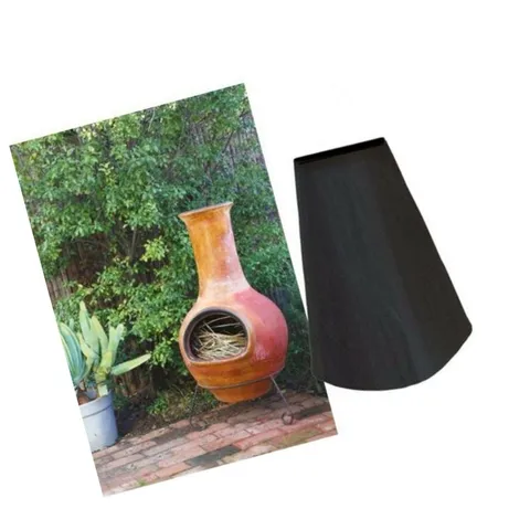 Outdoor Patio Chiminea Cover Waterproof Protective Chimney Fire Pit Heater Co...