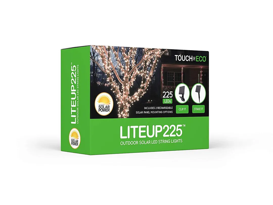Touch Of Eco 225 Solar Powered LED String Lights, 105 Feet - White, photo 4 of 4