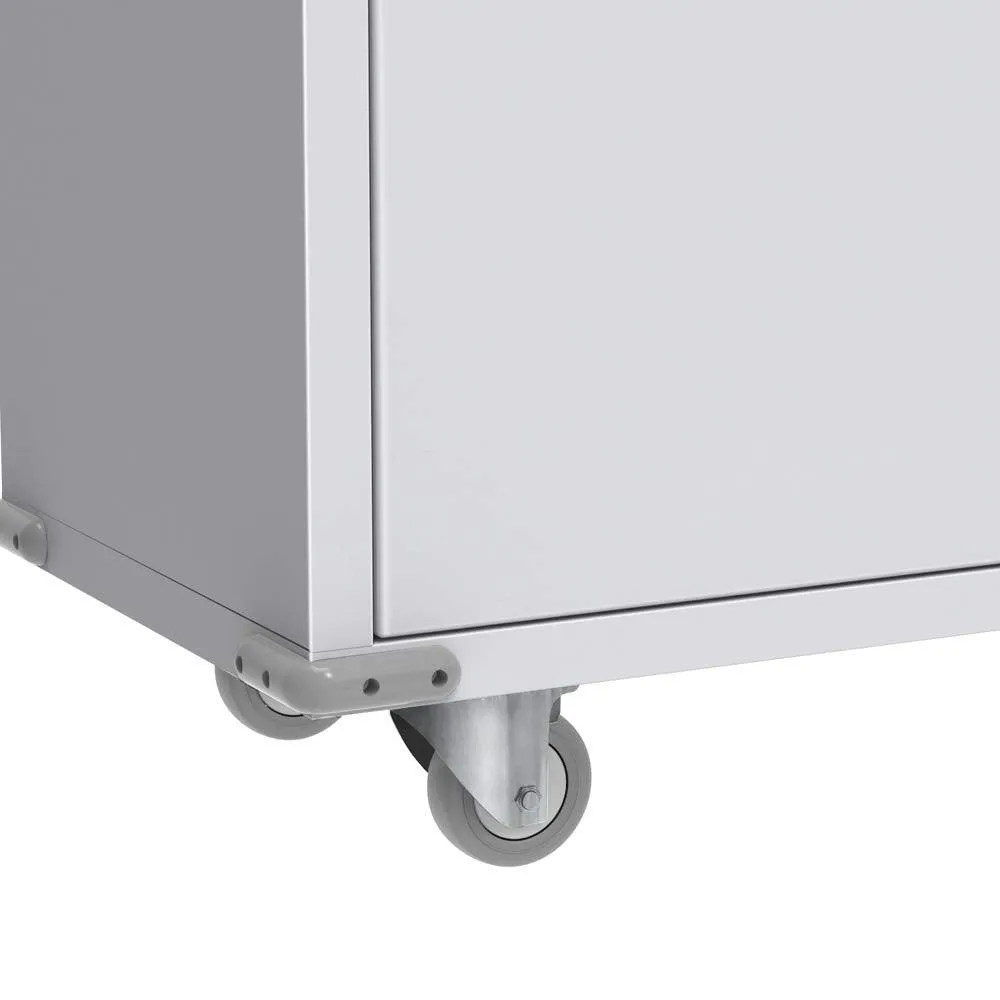 UBesGoo 5 Shelf Steel Storage Cabinet, with 4 Adjustable Shelves and Lockable Doors, for Home Study Room and Office, 74 in. H, photo 8 of 8