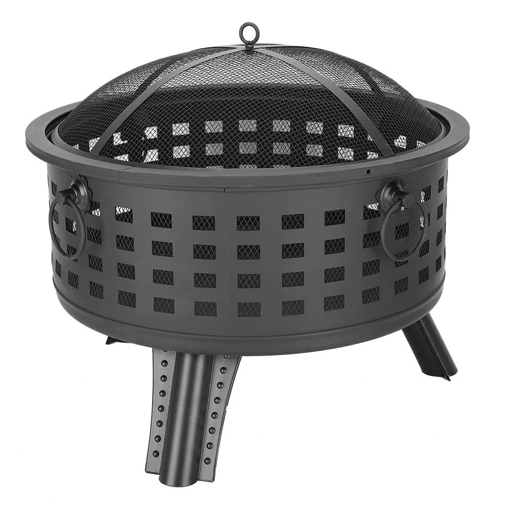HEMU FASHION 26" Fire Pit Hex Shaped Home Garden Outdoor Firepit Backyard Patio Firebowl Wood Burning Fireplace, photo 9 of 11