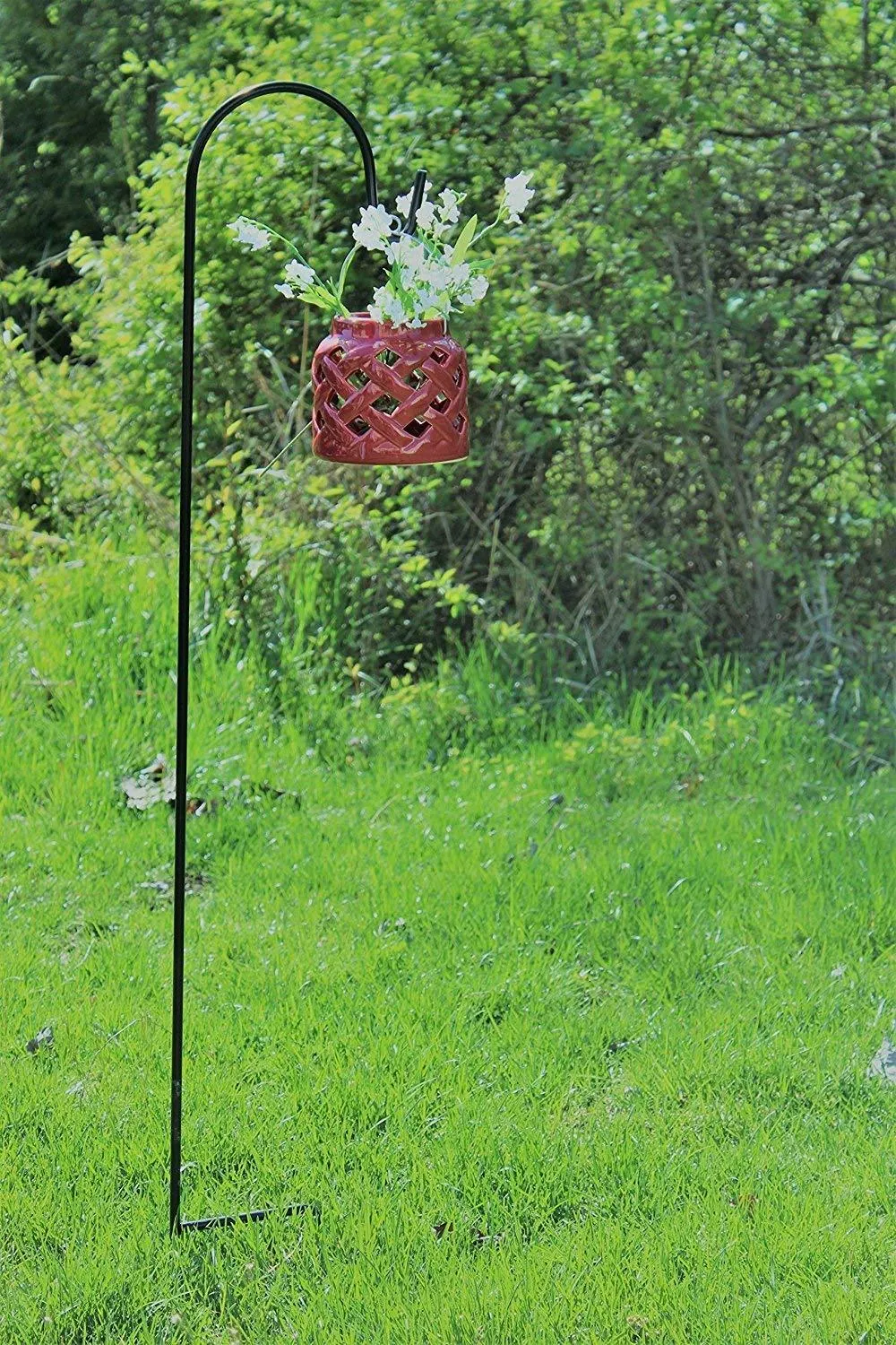 Ashman Shepherds Hook 48 Inch 2 Pack, 2/5 Inch Thick, Super Strong, Rust Resistant Steel Hook Ideal For Use at Weddings, Hanging Plant Baskets, Solar Lights, Lanterns, Bird Feeders, and Wedding, photo 9 of 9