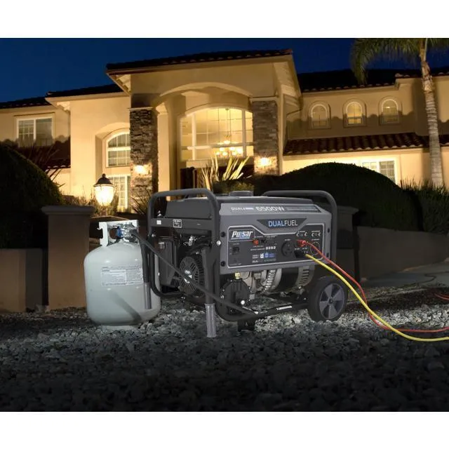 Pulsar G65BN Portable Gas/LPG Dual Fuel Generator - 5500 Rated Watts & 6500 Peak Watts - RV Ready - CARB Compliant, photo 6 of 7
