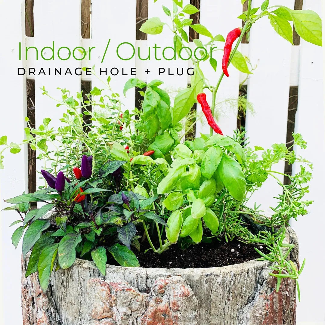 Farmhouse Porch & Home Planter. Country Woodland Rustic Tall Plant and Flower Stand. Large Outdoor Patio and Deck Unique Log Pot Decor, photo 4 of 10