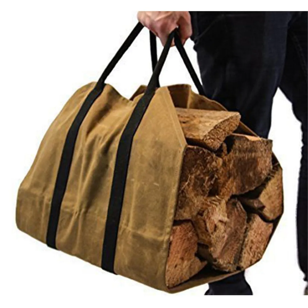 Novashion 39x18inch Firewood Log Carrier Bag Wood Holder Storage Portable Large Tote Camping US,Firewood Canvas Caddy Log Tote Bag Carrier Holder Transports, photo 6 of 6
