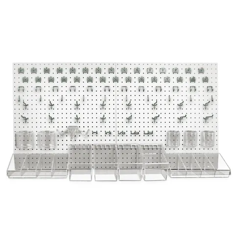 900988-WHT 125-Piece Pegboard Organizer Kit (2 - 24 × 24 in)