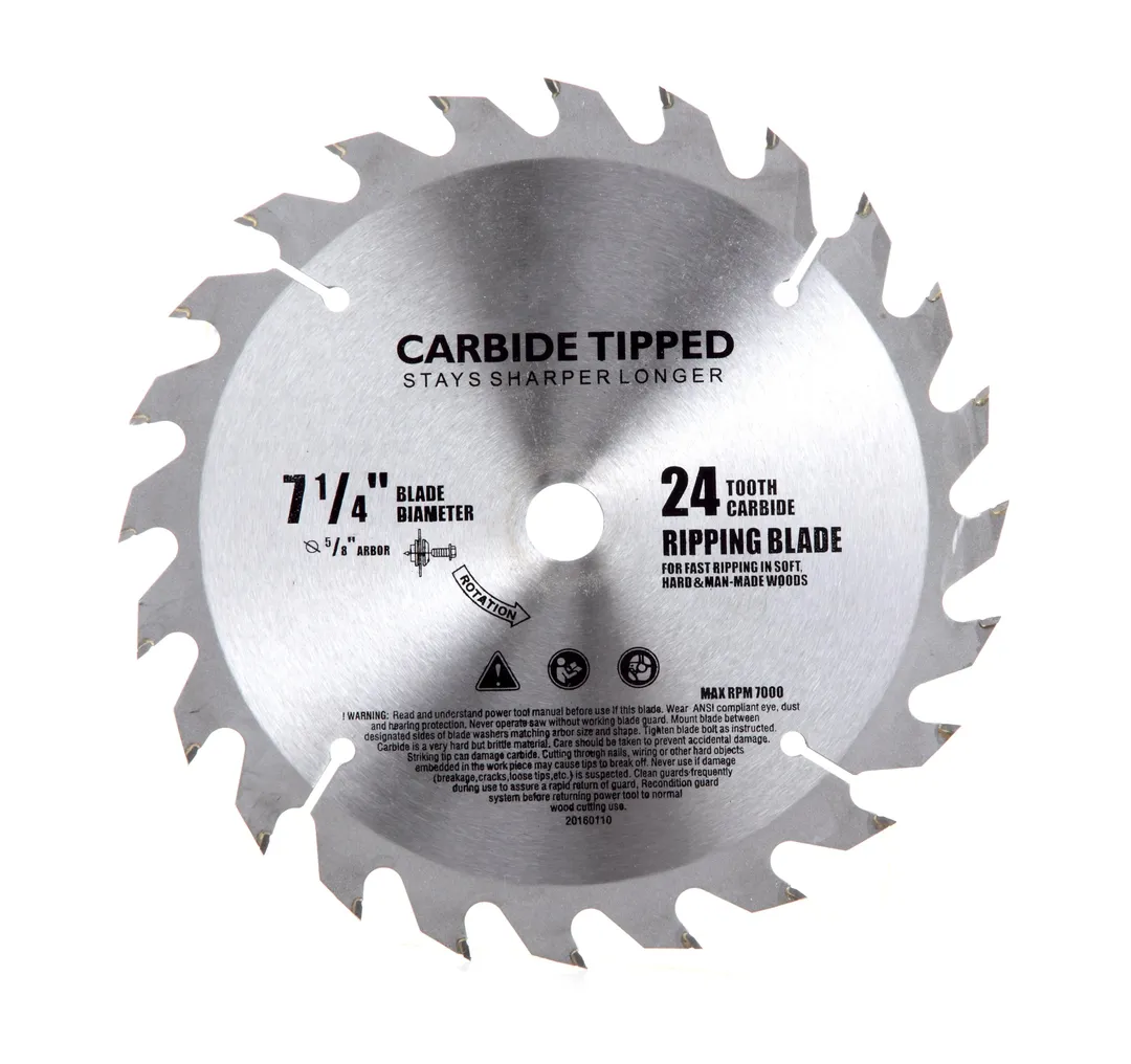 Hyper Tough 12 AMP Corded 7-1/4 inch Circular Saw with Steel Plate Shoe, Adjustable Bevel, Blade & Rip Fence, photo 6 of 8
