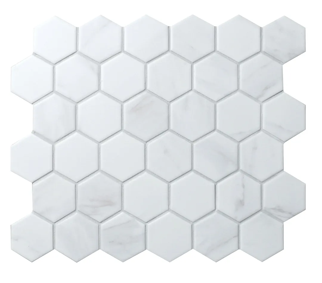 WS Tiles - Value Matte Carrara 10.7 in. x 11.1 in. Porcelain 2" Hexagon Mosaic Floor & Wall Tile (9 sq. ft / Case), photo 3 of 6