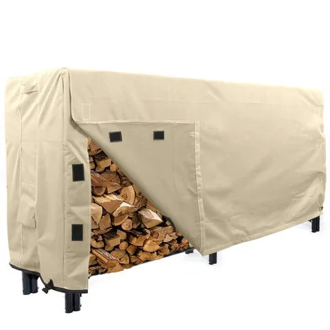 Heavy Duty Log Rack Cover - 8 Feet - Sahara Series - Beige