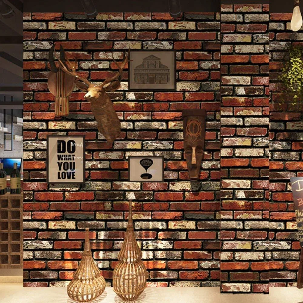 KUDOSALE Kitchen Backsplash Peel and Stick Wallpaper 393"x17" 3D Brick Stone Self Adhesive Wallpaper for Living Room Wall Paper PVC Waterproof Wallpaper for Bedroom Wall Decor Wall Covering, photo 4 of 9