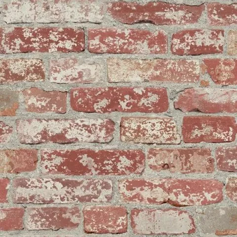 Stuccoed Dark Red Brick Peel and Stick Wallpaper