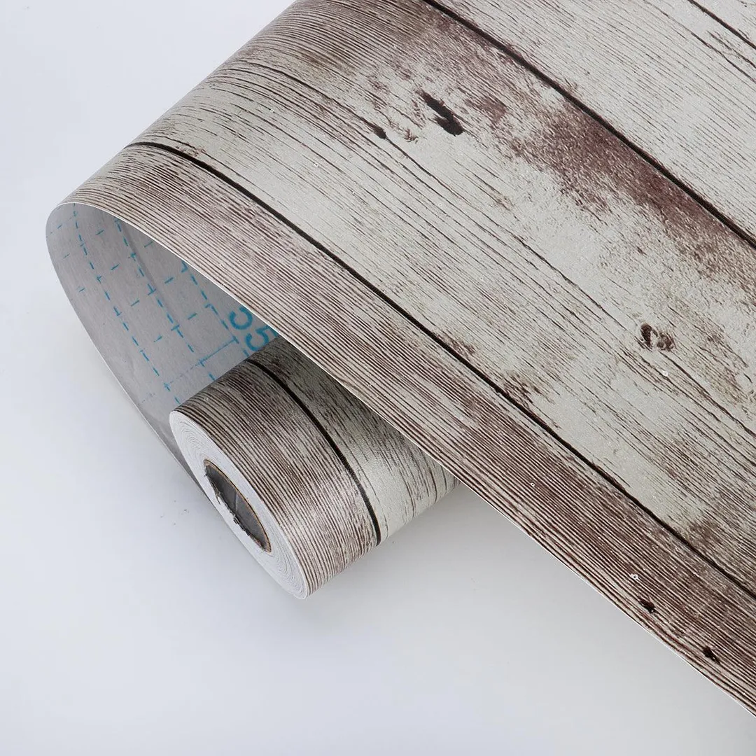 18x394inch Waterproof Self-adhesive Wallpapers Thicker Wood Grain Wall Background Decor For Living Room Bedroom Furniture Cabinets, photo 4 of 6