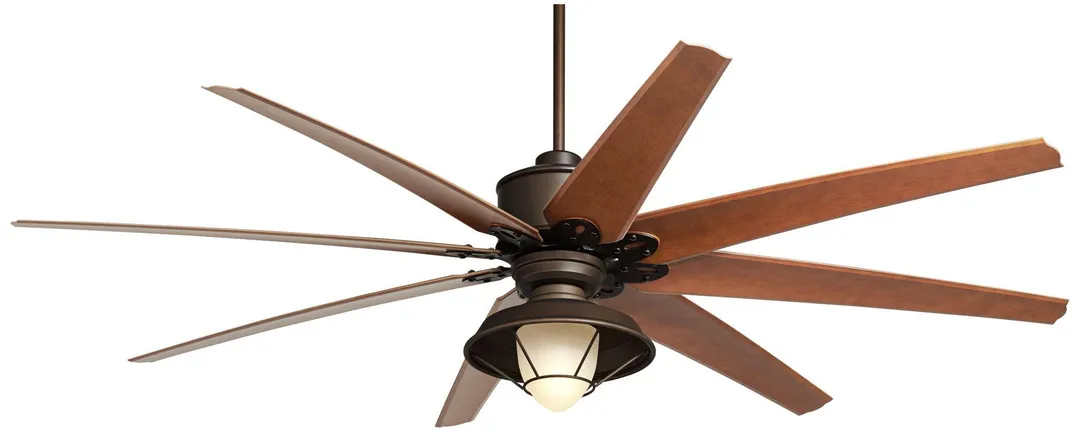 Casa Vieja 72" Casa Vieja Outdoor Ceiling Fan with Light LED Remote English Bronze Cherry Blades Frosted Glass Damp Rated for Patio Porch, photo 2 of 6