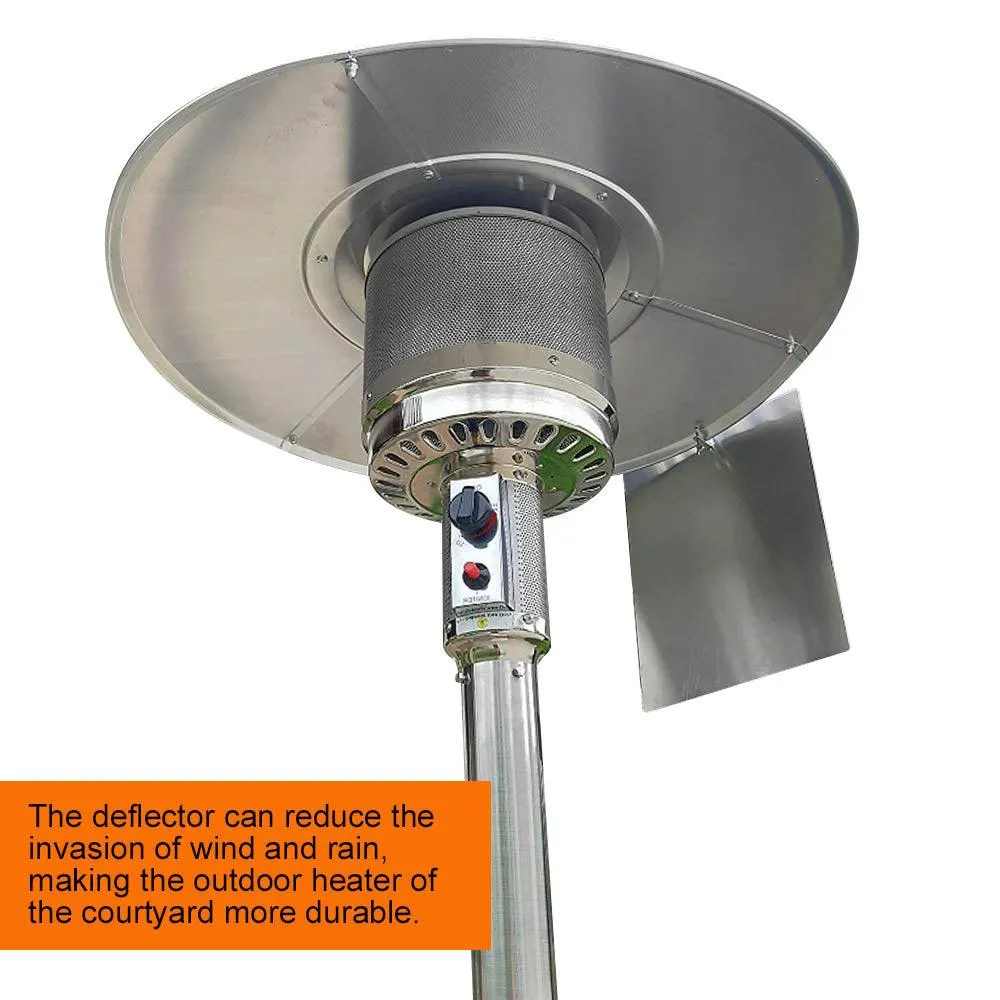 Lemonbest Outdoor Courtyard Heater Reflector Shield Patio Heater Heat Focusing Reflector for Round Natural Gas Propane Garden Heaters, photo 7 of 8