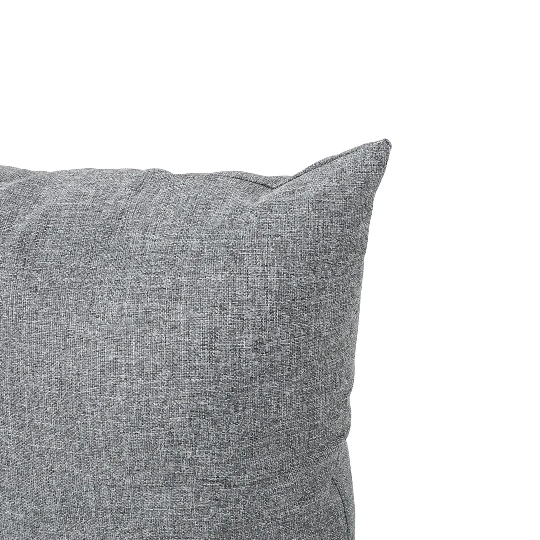 Esme Outdoor Water Resistant Fabric Square Throw Pillow, Set of 2, Grey, photo 5 of 11