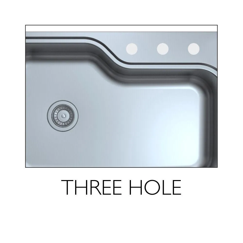 Design House 110593 Single Bowl 3-Hole 33x22x8 in. 18 Gauge Kitchen Sink, Stainless Steel, photo 6 of 7