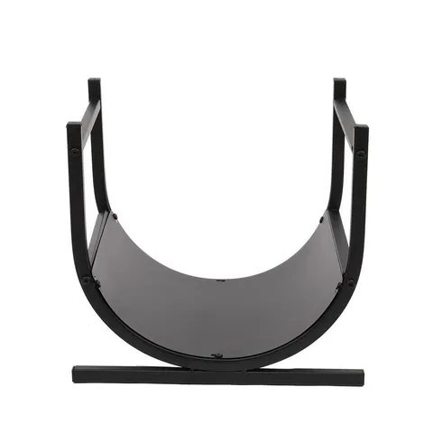 Small Decorative Indoor/Outdoor Firewood Racks Fireside Log Rack, Black