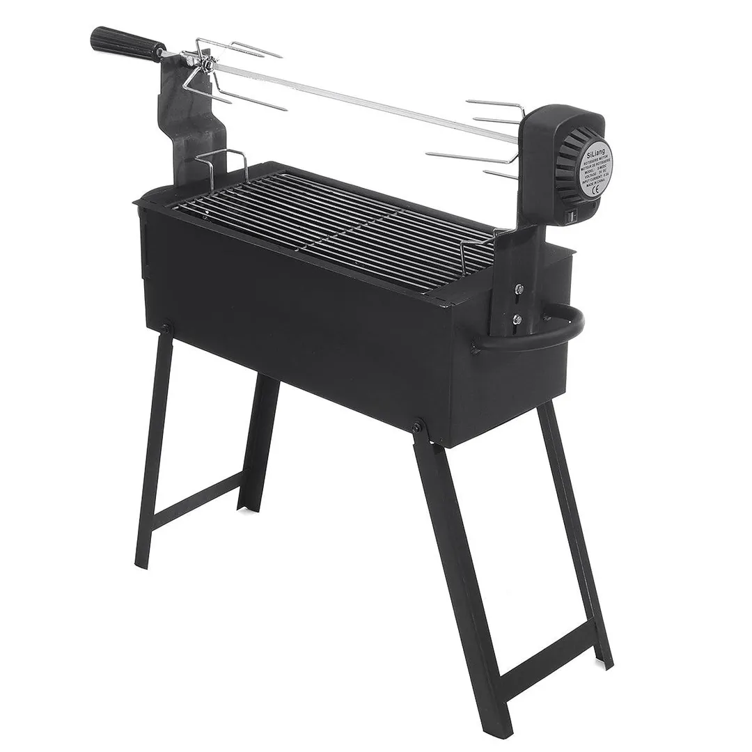 Portable Barbecue Grill - Stainless Steel Roasted Lamb Stove Full Automatic Rotating Household Electric Charcoal Small Shelf Grilled Lamb Chops Roast Chicken Outdoor Grill Grill, photo 5 of 13