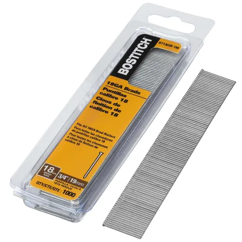 18 Ga. X 3/4 in. L Galvanized Steel Brad Nails 1000 pk
