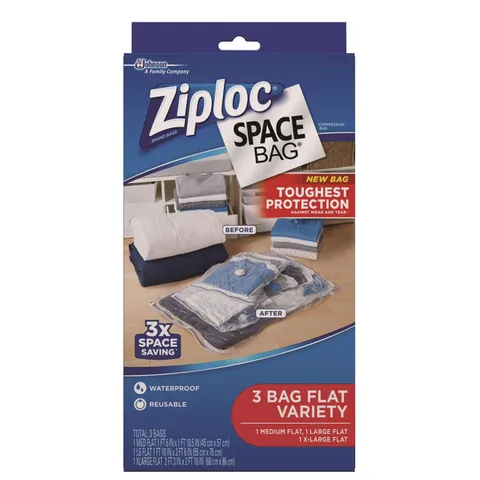 Ziploc Space Bag Various Sizes Clear Storage Bag
