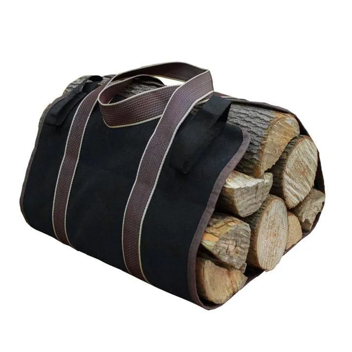 Willstar Bite Teddy Large Dogs Large Canvas Logs Carrier Landman Fire Wood Indoor Firewood Rack Totes for Large Dogs Durable Heavy Duty Firewood Log Carrier Canvas Firewood Tote Bag, photo 8 of 10