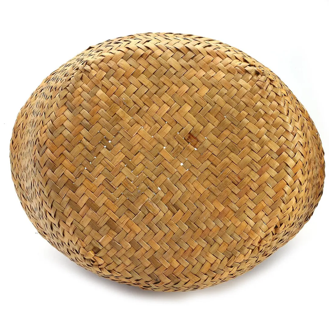 Set of 2 Handmade Rustic Storage Baskets Foldable Laundry Straw Patchwork Wicker Rattan Seagrass Belly Garden Flower Pot Planter Basket Garden Accessories, photo 9 of 10