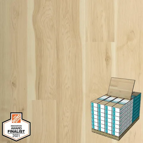 Defense+ 6.14 in. W Vintage Linen Hickory Antimicrobial Waterproof Laminate Wood Flooring